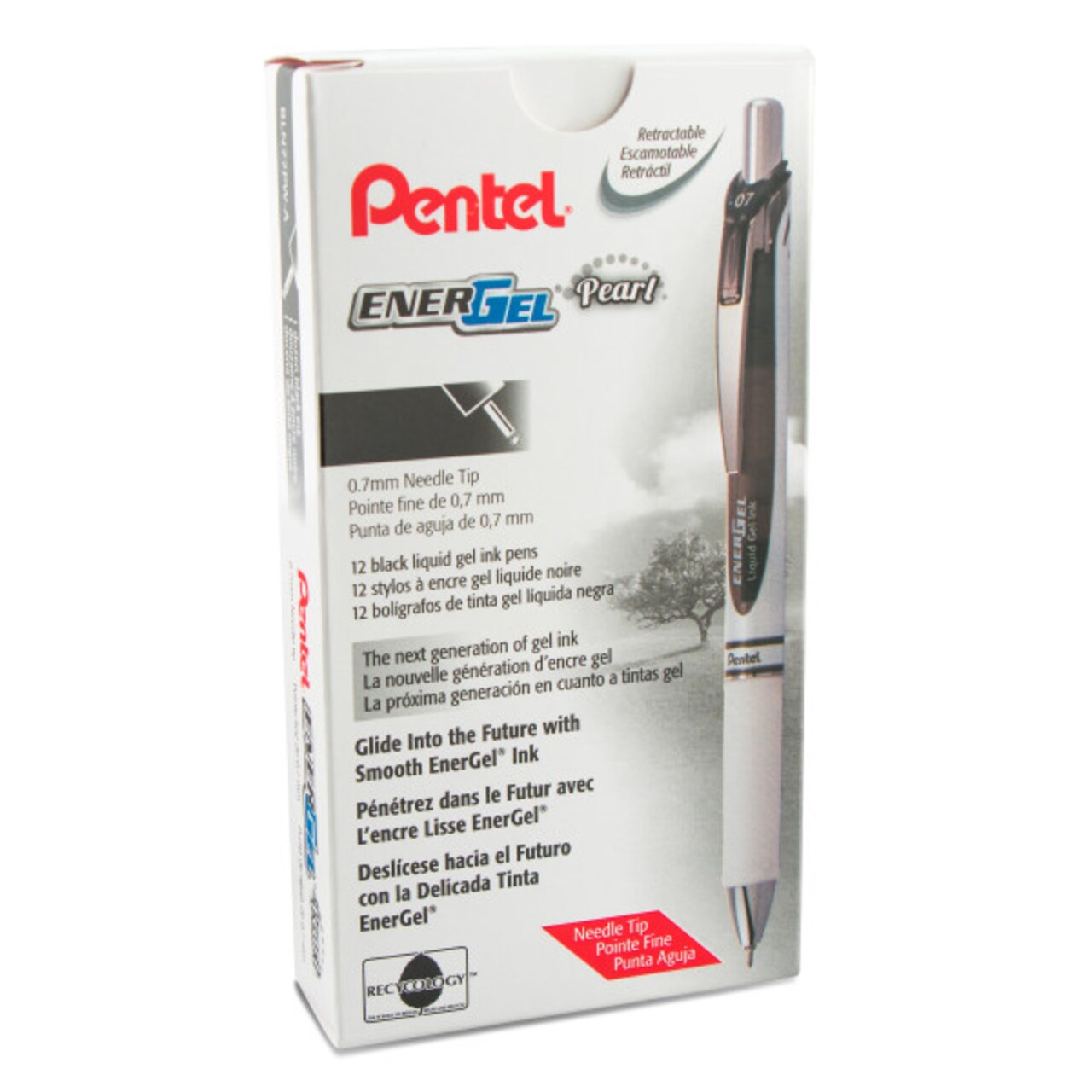 EnerGel Pearl Retractable Liquid Gel Pen, (0.7mm) Needle Tip